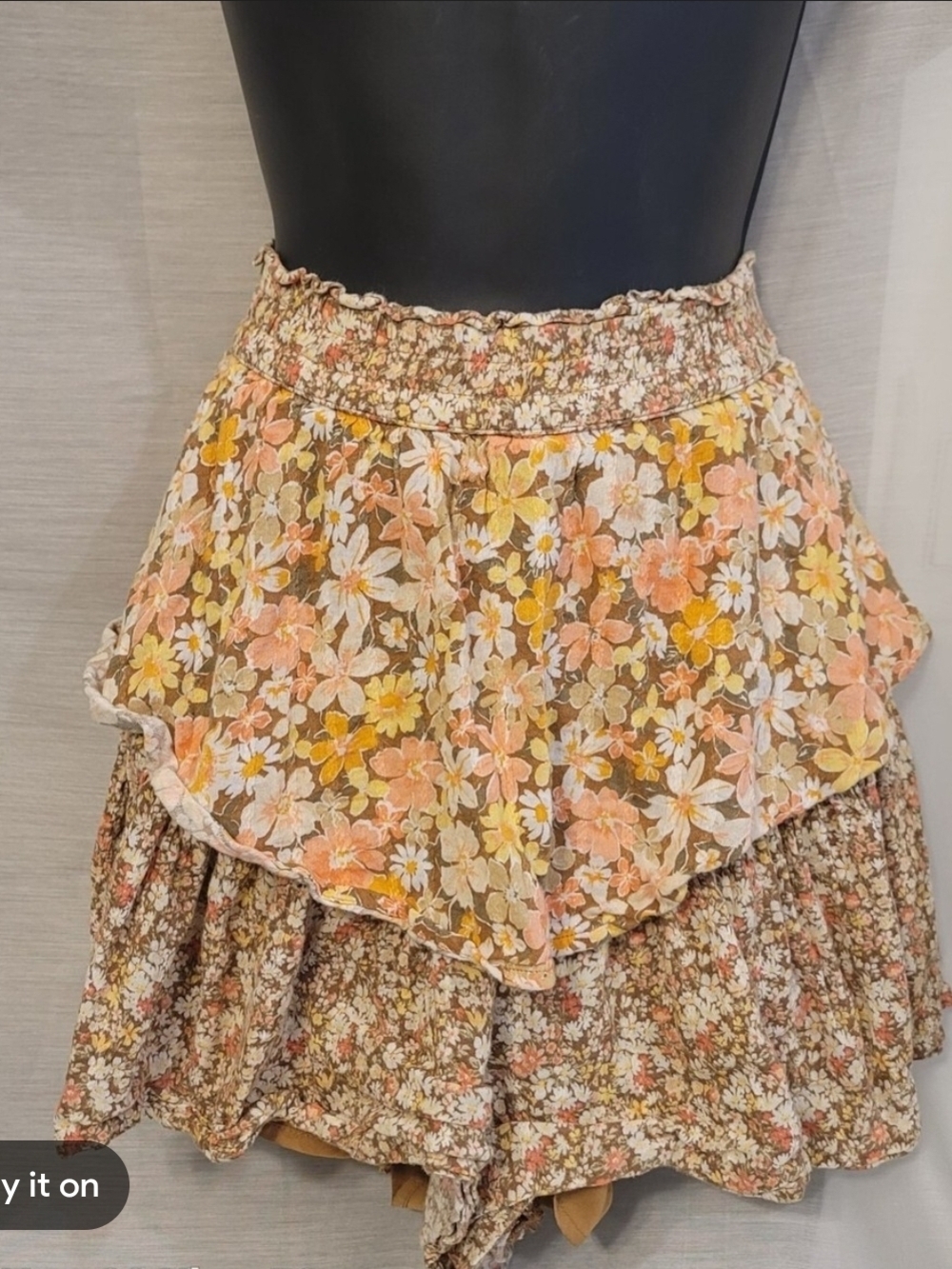 AE Floral Tiered Ruffle Skort